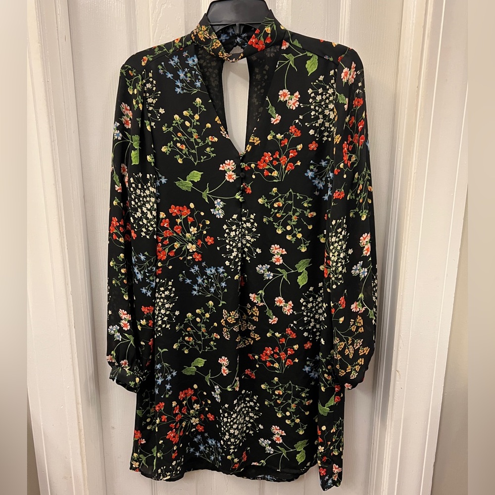 Dalia Black Floral Dress